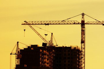 construction site is on the horizon at home and tap