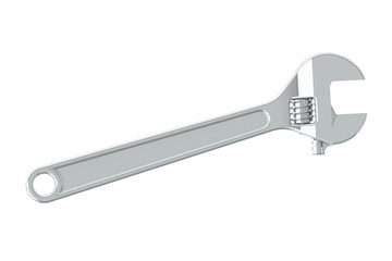 Shiny Adjustable Large Plumbers Wrench