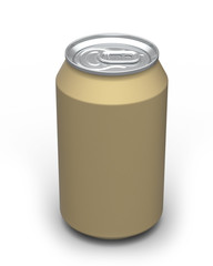 330ml Soda Drinks golden Can (3D rendered)