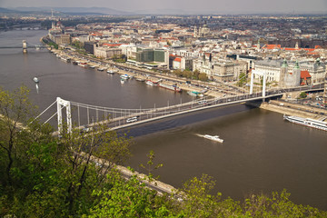 Fototapeta premium View on Budapest fron Gellert hill