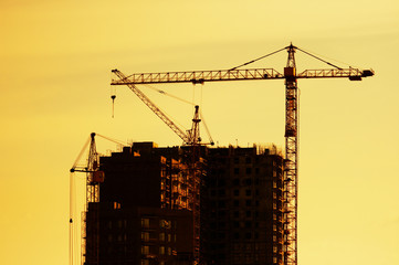 construction site is on the horizon at home and tap