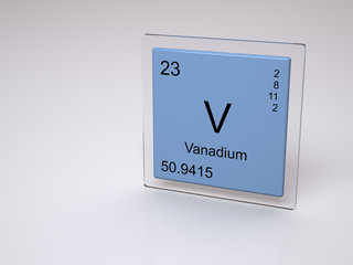 Vanadium - symbol V - chemical element of the periodic table