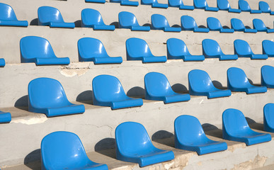 Naklejka premium Seats on a country stadium