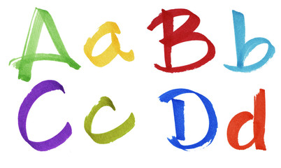 Letters A-D in ink marker - 31793844