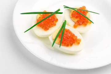 Appetizers with caviar