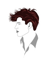 Junger Mann mit moderner Frisur