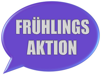 Sprechblase lila FRÜHLINGSAKTION