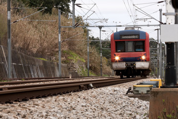 Fototapeta premium Train in movement