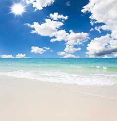 White sand and blue sky