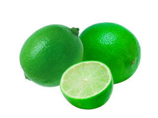 lime isolated on white background