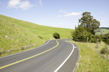 Hills and country road