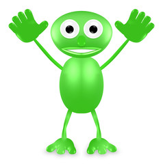 happy green guy