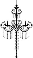 Stock Vector Illustration: Chandelier