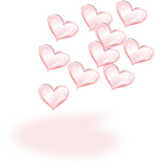 Hintergrund fliegende Herzen