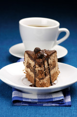 Piece of cake and coffee
