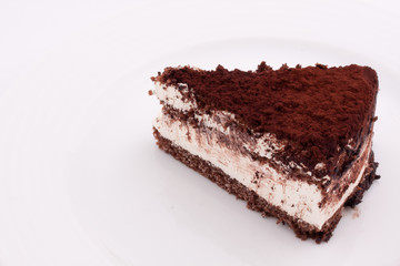 a slice of tiramisu cake