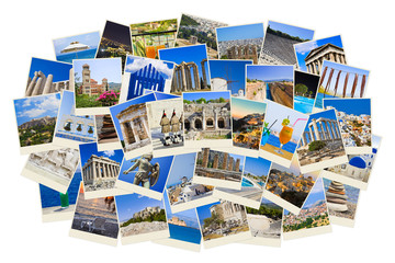 Stack of Greece travel photos