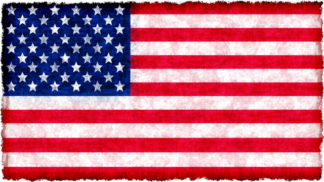 flag of united states of america on grunge