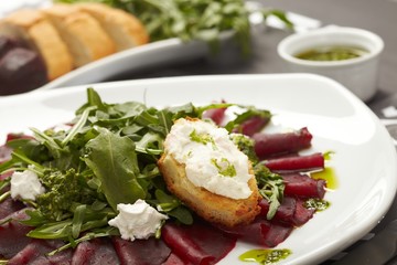 Beetroot salad with sauce