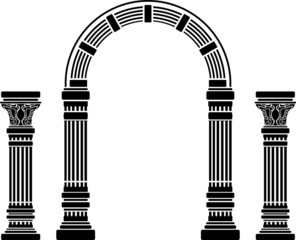fantasy arch and columns. stencil