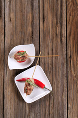 Minced meat kebabs