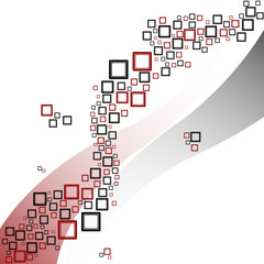 Naklejka premium squares and waves pattern
