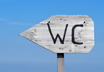 WC Schild für Toilette oder Klo