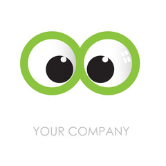 Logo Optical, curious glance # Vector