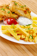 Fried fish and chips