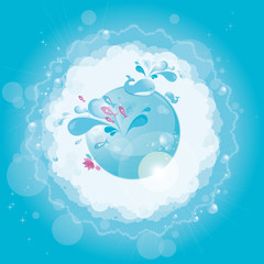 Obraz premium Round water background