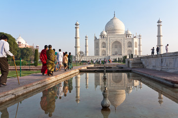 Taj Mahal, Agra, Indie - obrazy, fototapety, plakaty