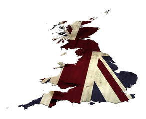 Union Jack flag with grunge added.