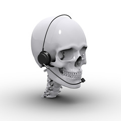 Skull with Headphone