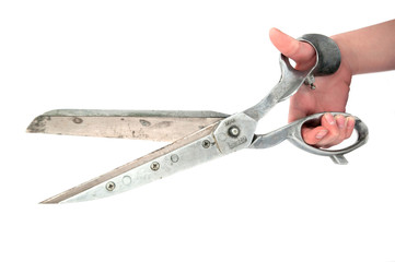 Scissors in hand