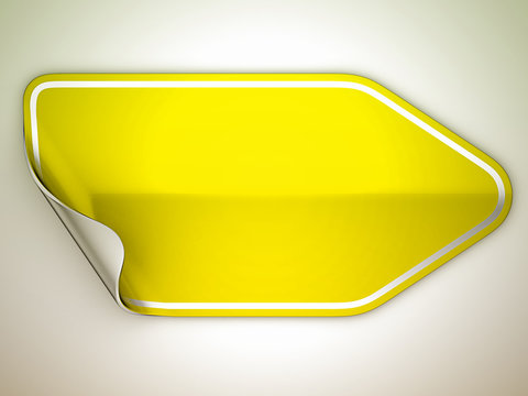 Yellow hamous sticker or label