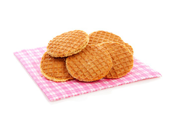 Cookies with syrup, typical Dutch stroopwafels