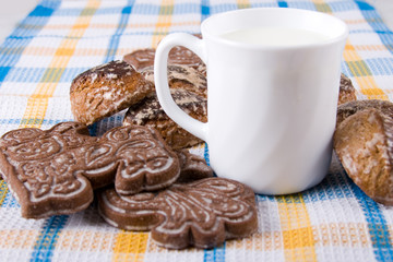 Milk and chocolate cakes