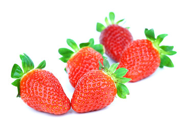 strawberry pile isolated