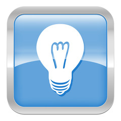pictogramme ampoule série carré bleu