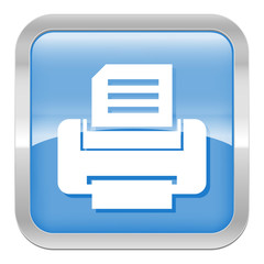 pictogramme imprimante série carré bleu