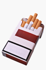 Open pack of cigarettes