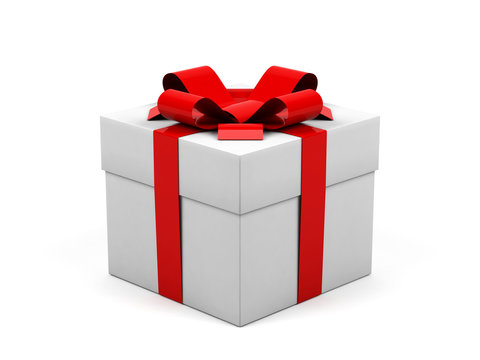 Gift box on a white background.