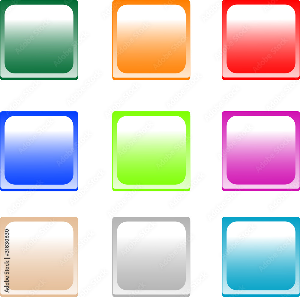 Poster colored empty shiny button