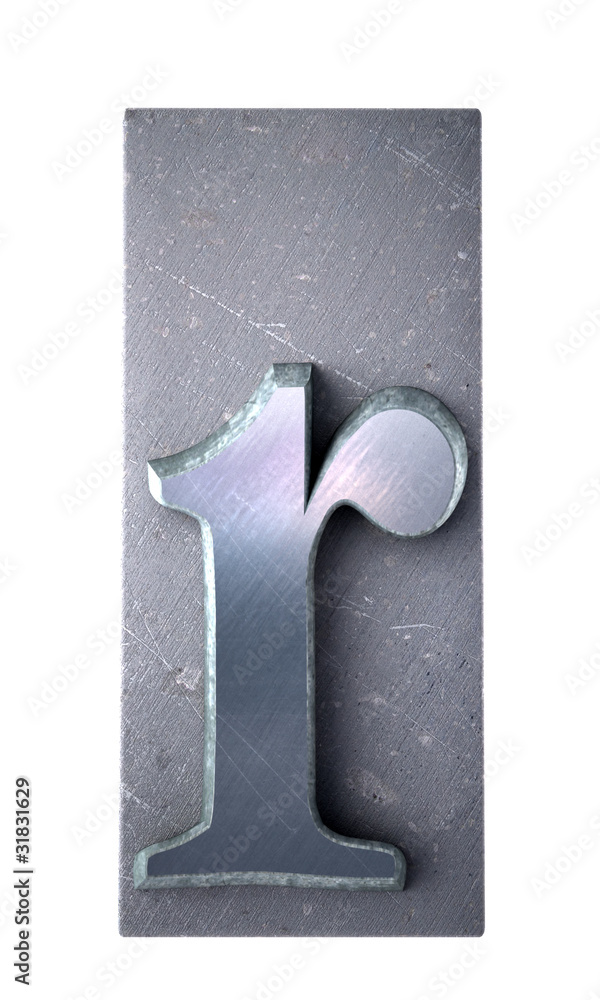 Fototapete typescript r letter