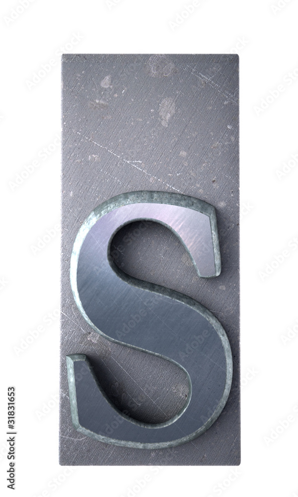 Aufkleber typescript s letter