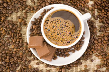 coffee beans and aroma coffee