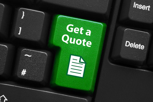 "GET A QUOTE" Key on Keyboard (prices free quotation now button)