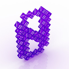 Dice Font. Letter 8