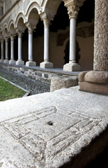 Twelve Men Morris, ancient game in Piona Abbey, Lecco