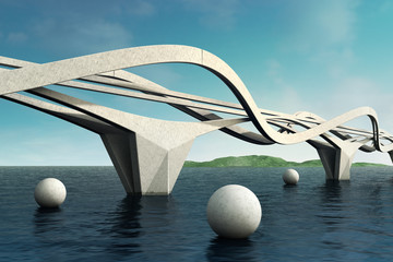 Futuristic bridge.